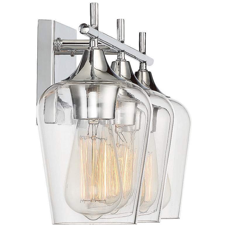Image 5 Octave 3-Light Bathroom Vanity Light in Polished Chrome more views