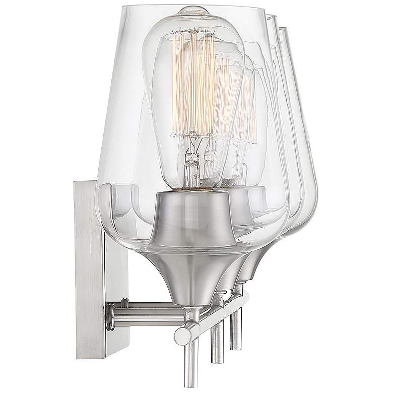 Image 5 Octave 3-Light Bathroom Vanity Light in Satin Nickel more views