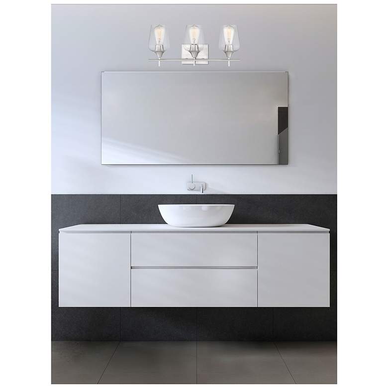 Image 6 Octave 3-Light Bathroom Vanity Light in Satin Nickel more views