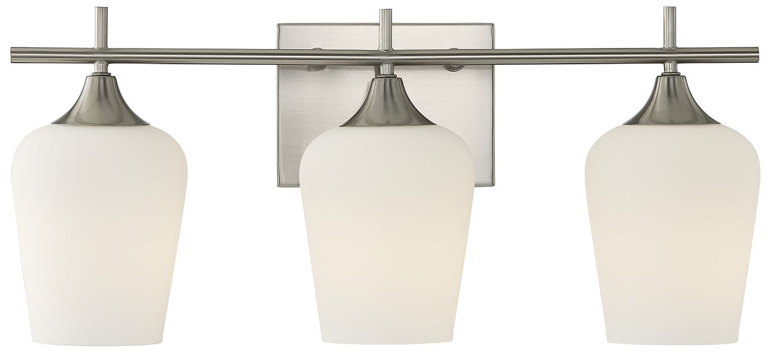 Octave 3-Light Bathroom Vanity Light in Satin Nickel