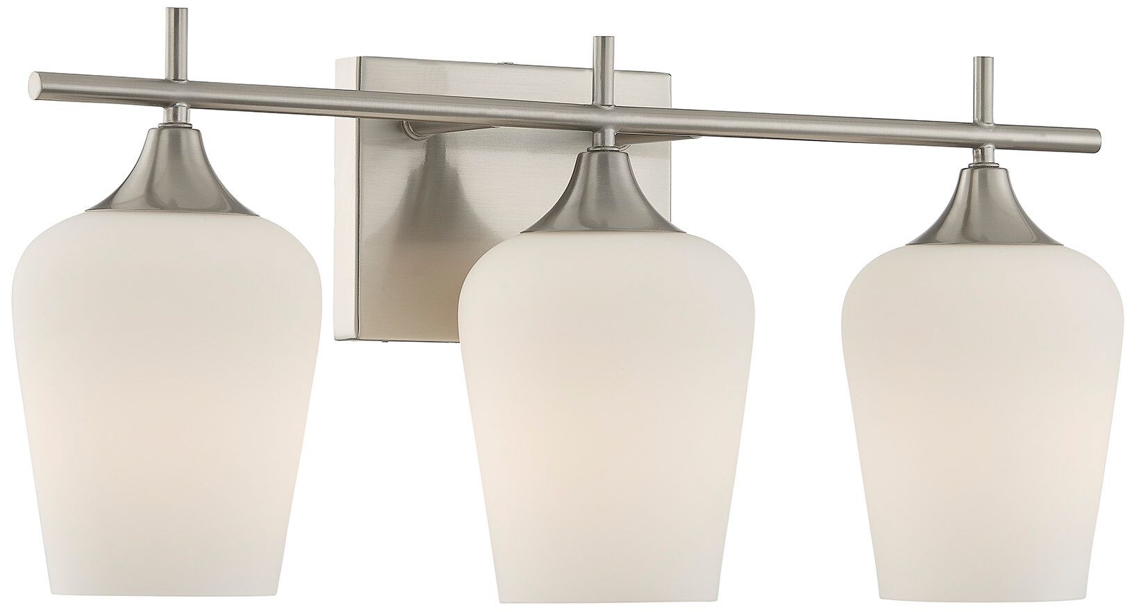 Image 4 Octave 3-Light Bathroom Vanity Light in Satin Nickel more views