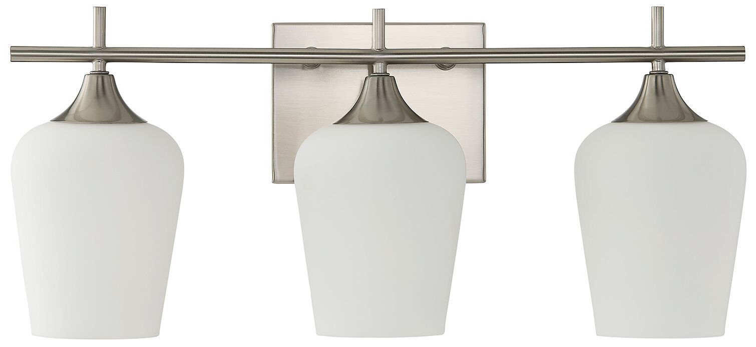 Image 7 Octave 3-Light Bathroom Vanity Light in Satin Nickel more views