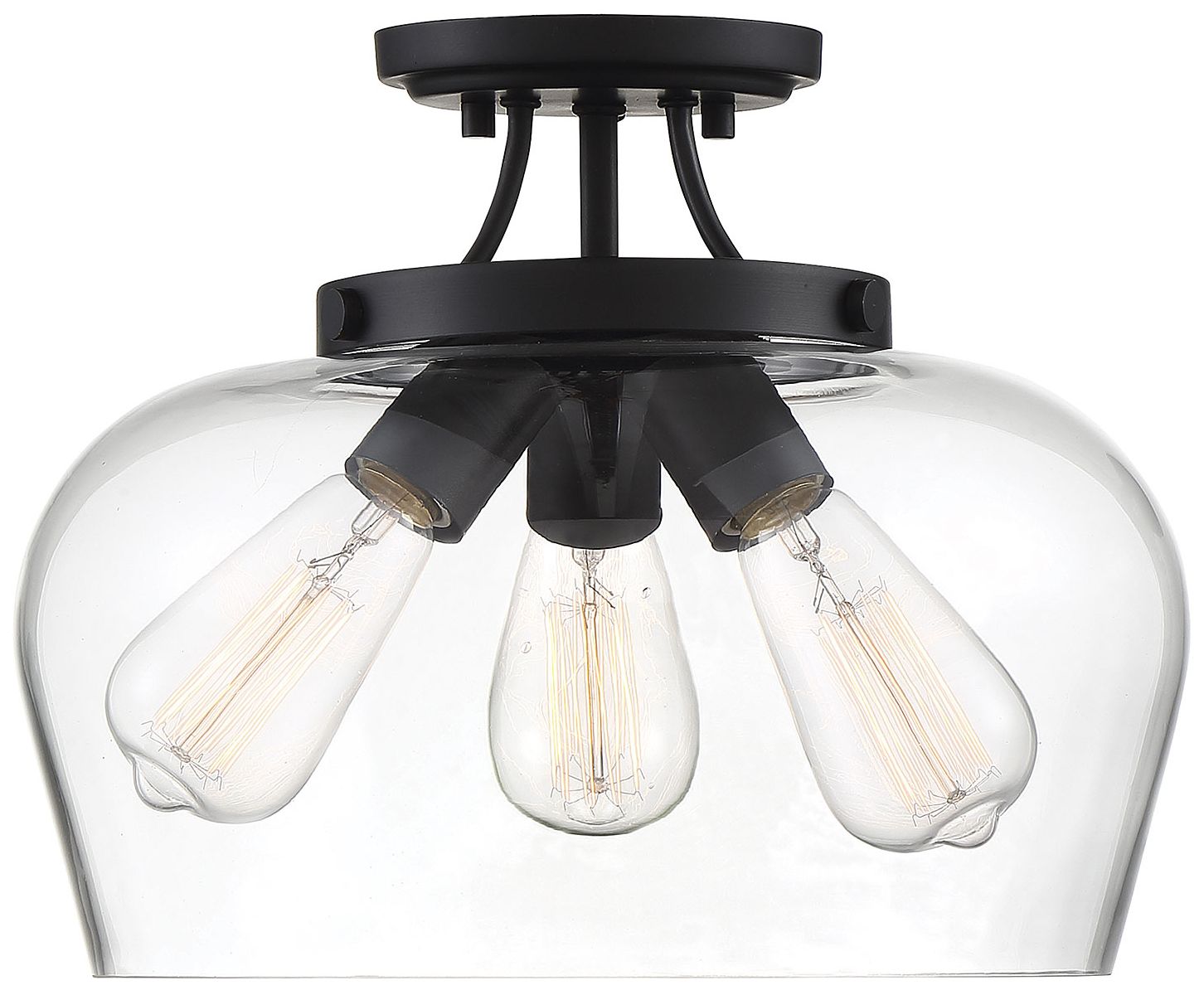 Octave 3-Light Ceiling Light in Black