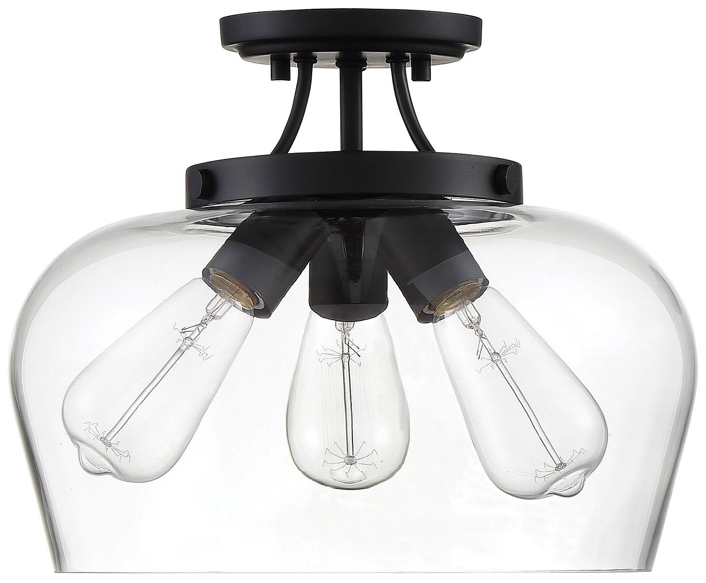 Image 2 Octave 3-Light Ceiling Light in Black more views