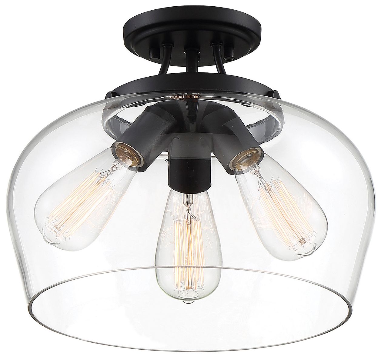 Image 3 Octave 3-Light Ceiling Light in Black more views