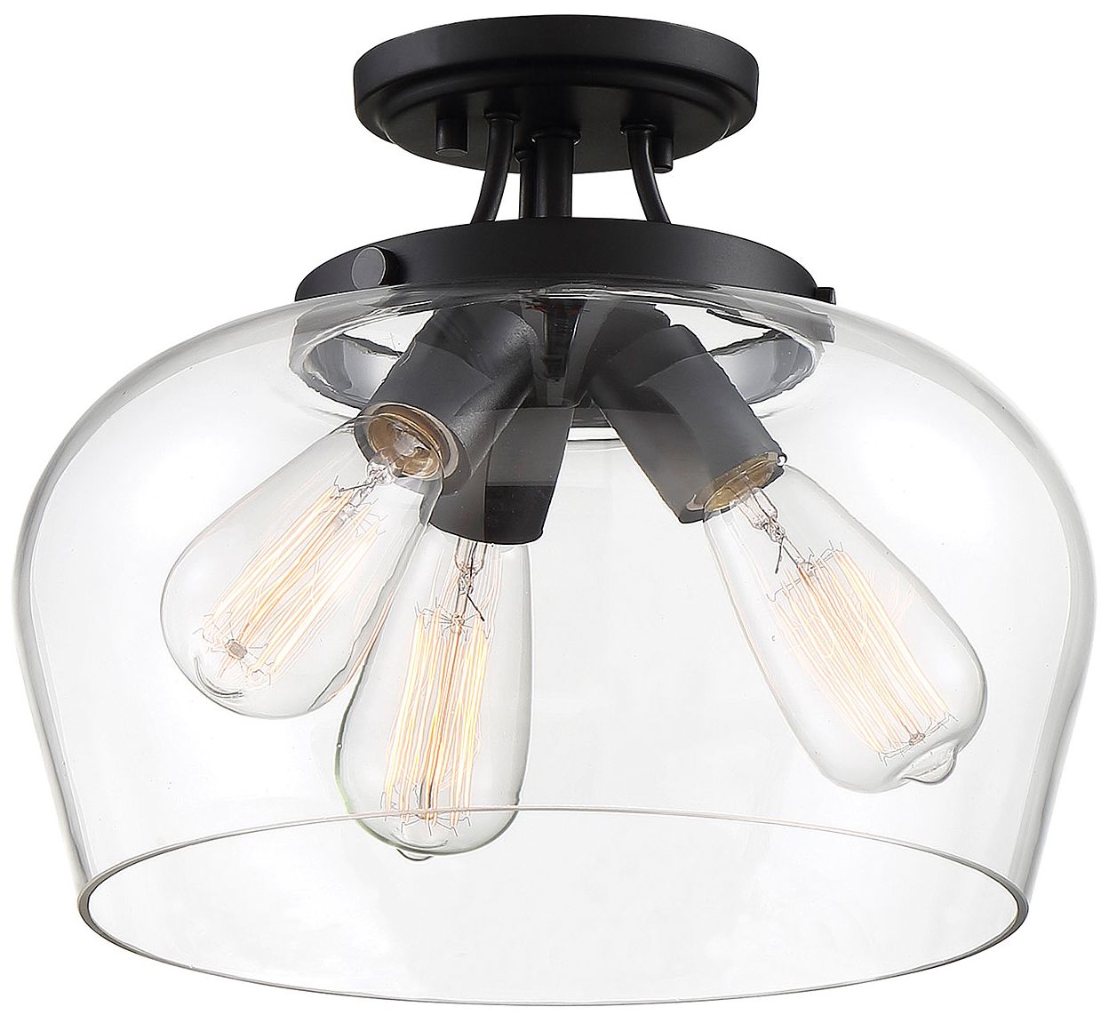 Image 4 Octave 3-Light Ceiling Light in Black more views