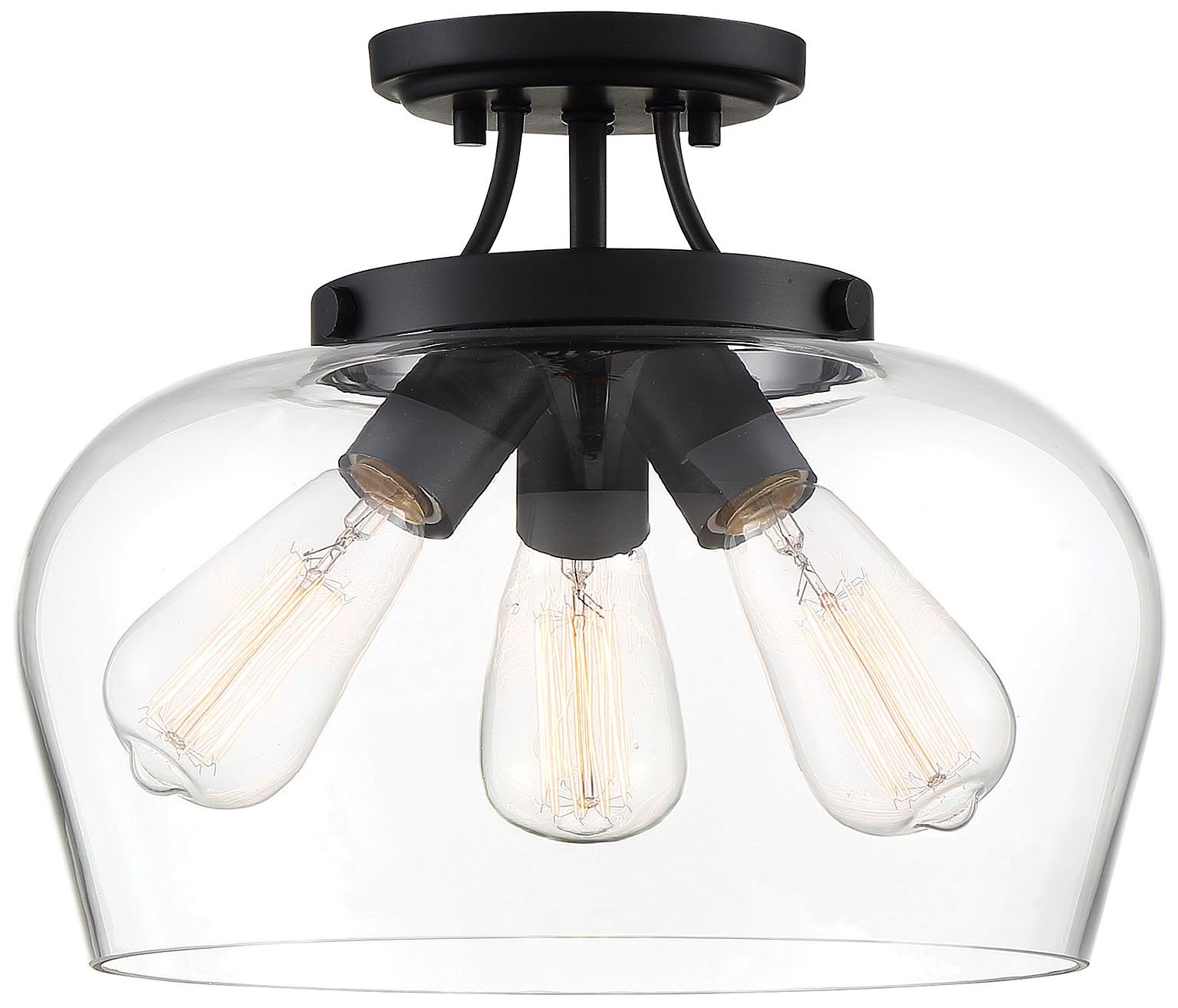 Image 5 Octave 3-Light Ceiling Light in Black more views