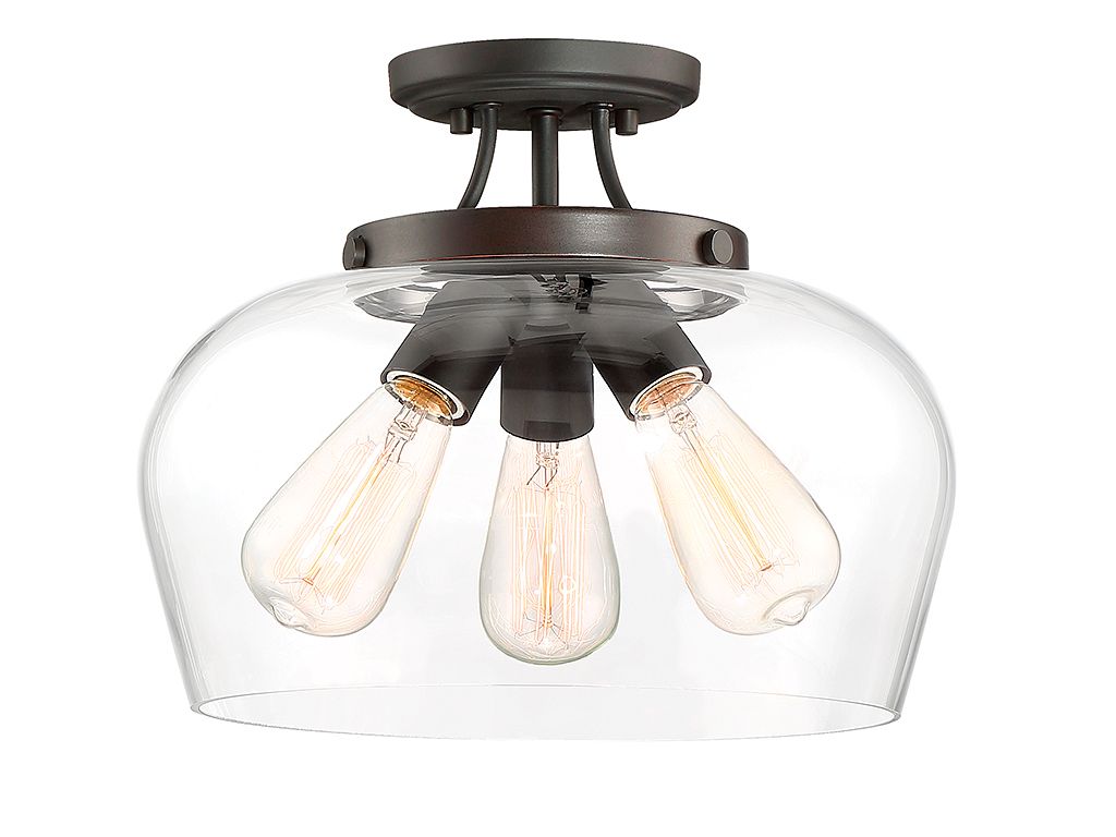 Image 4 Octave 3-Light Ceiling Light in English Bronze more views