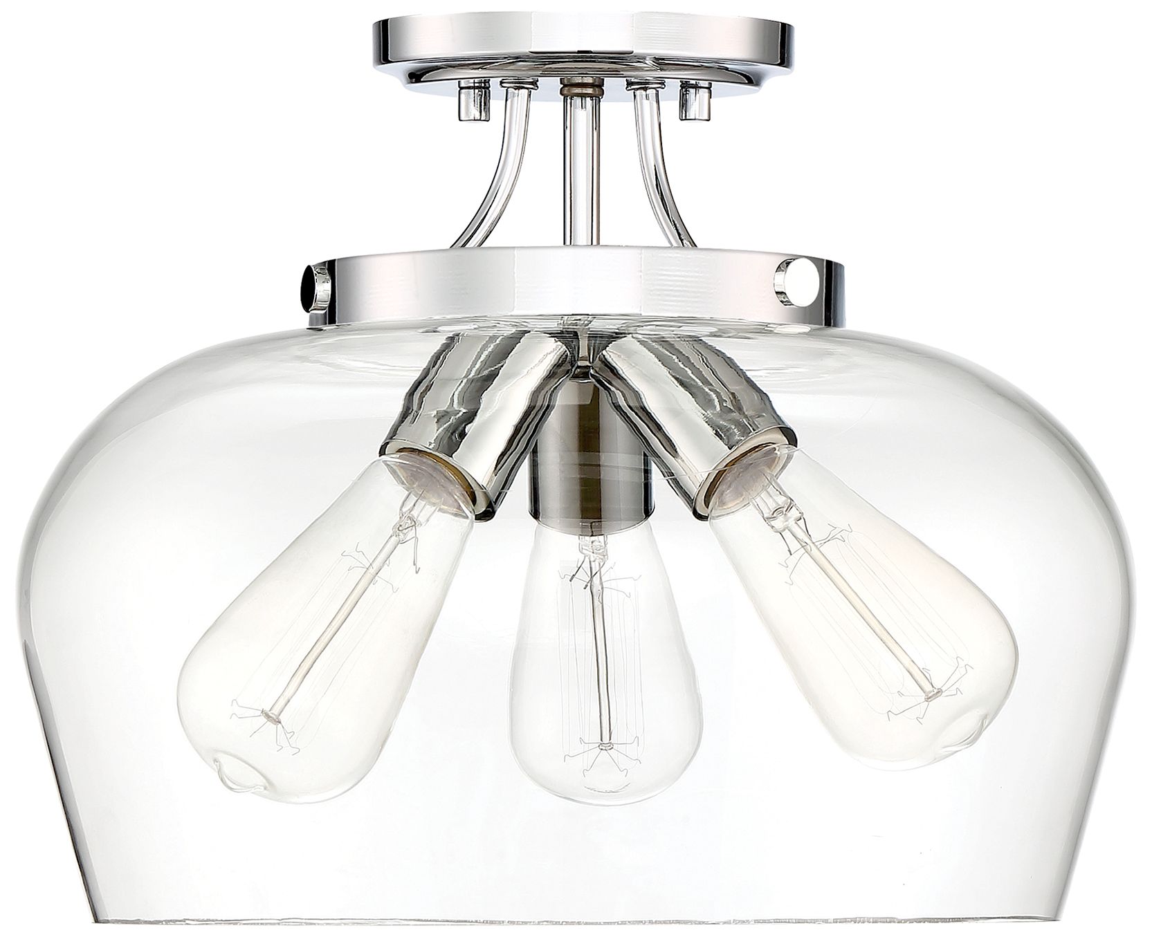 Image 2 Octave 3-Light Ceiling Light in Polished Chrome more views