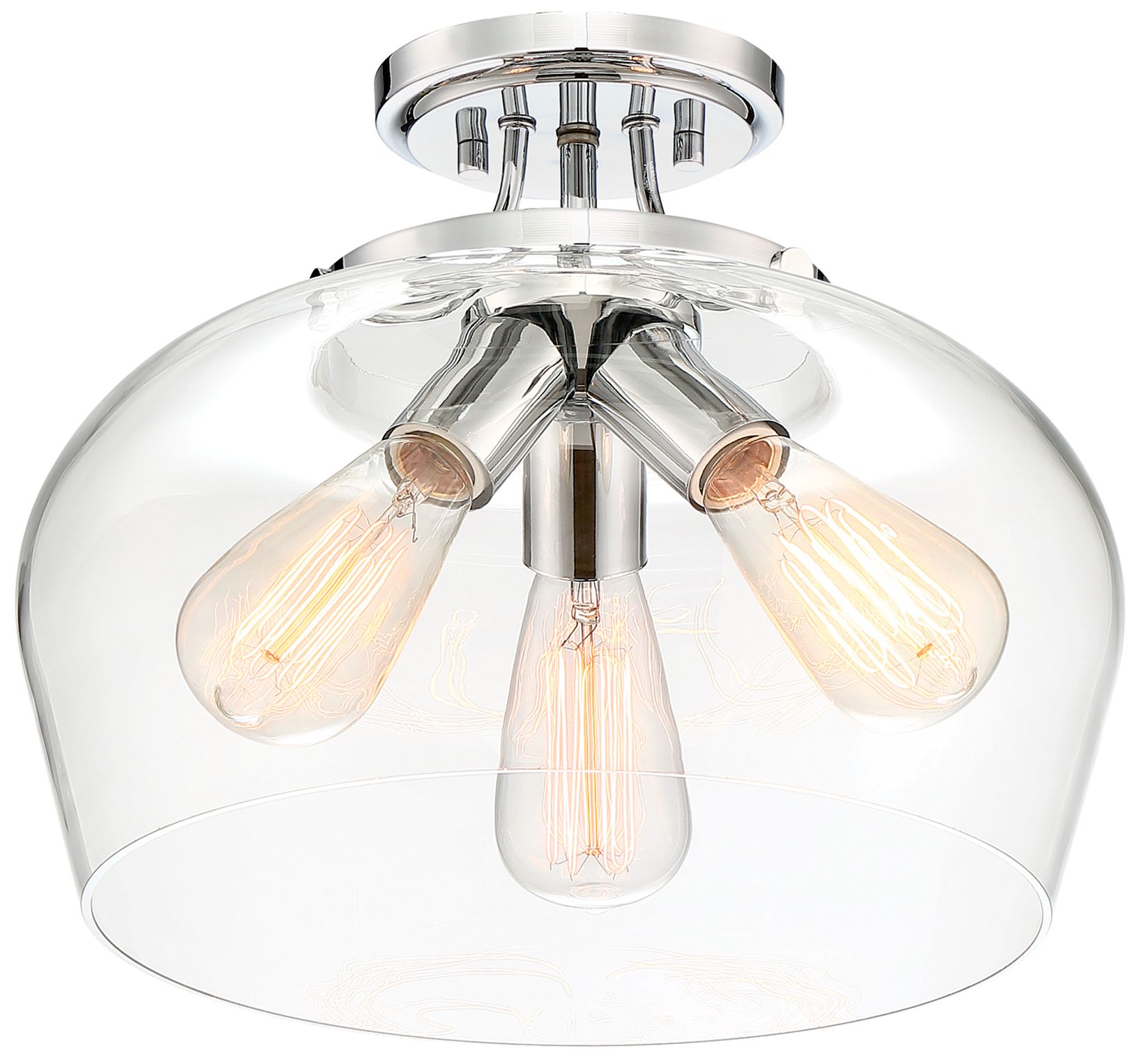Image 4 Octave 3-Light Ceiling Light in Polished Chrome more views