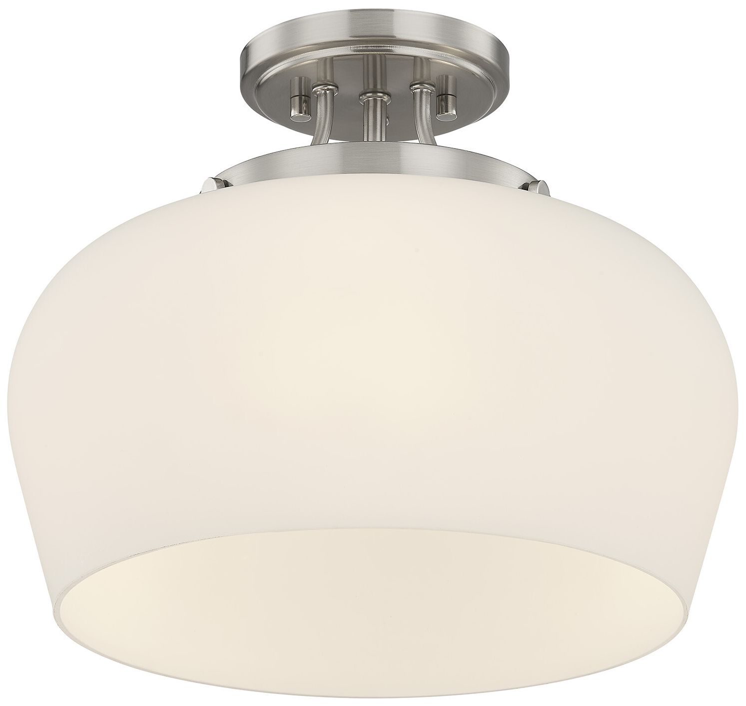 Image 3 Octave 3-Light Ceiling Light in Satin Nickel more views