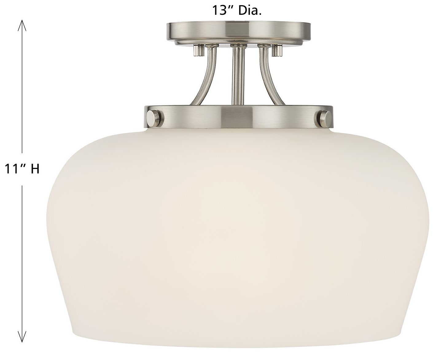 Image 5 Octave 3-Light Ceiling Light in Satin Nickel more views