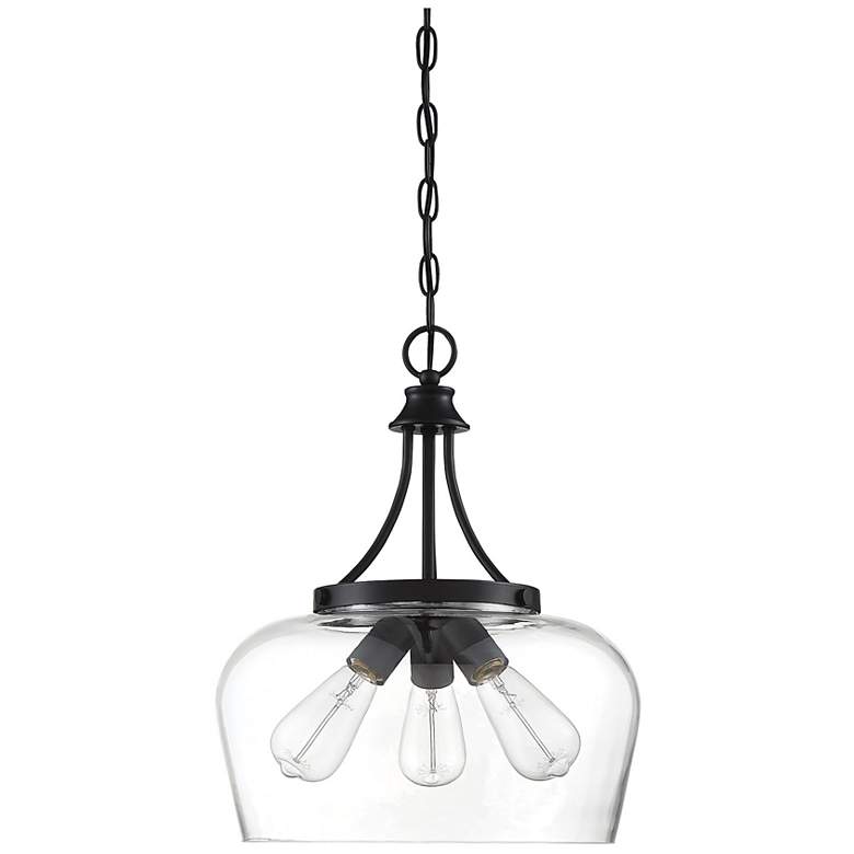 Image 2 Octave 3-Light Pendant in Black more views