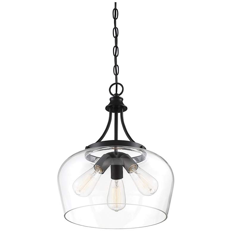 Image 3 Octave 3-Light Pendant in Black more views