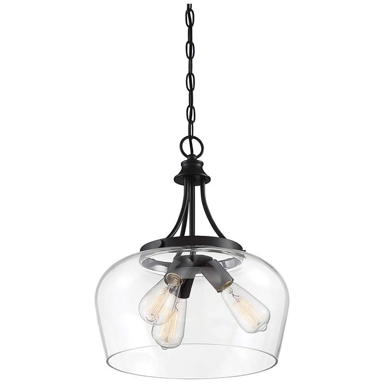 Image 4 Octave 3-Light Pendant in Black more views