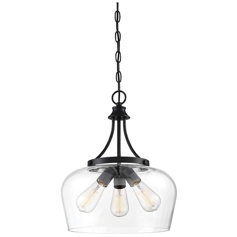 Image 5 Octave 3-Light Pendant in Black more views