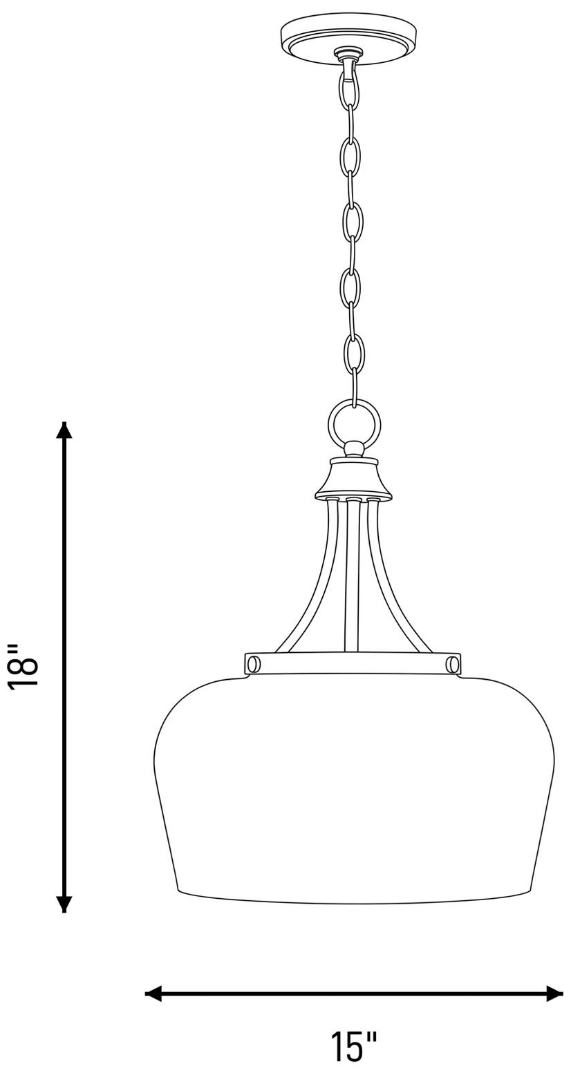 Octave 3-Light Pendant in Matte Black