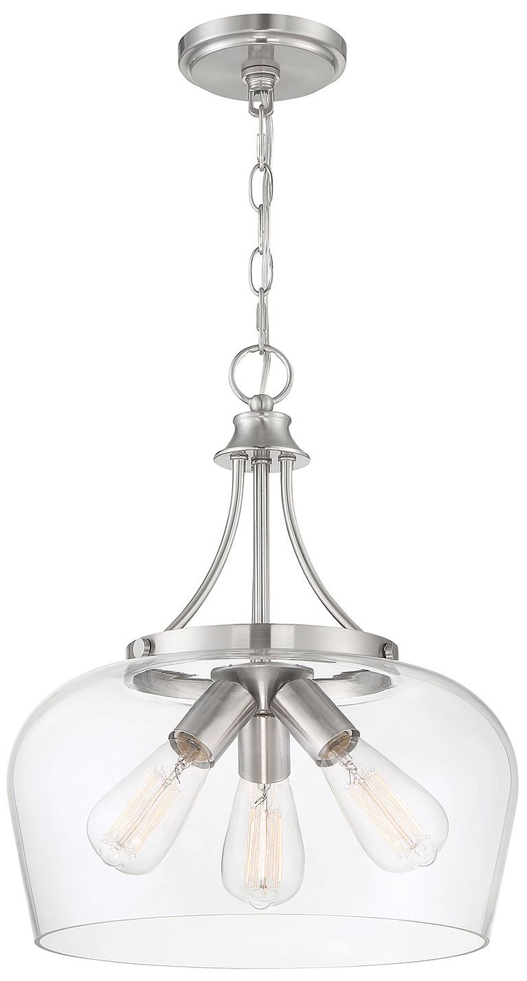 Image 2 Octave 3-Light Pendant in Satin Nickel more views