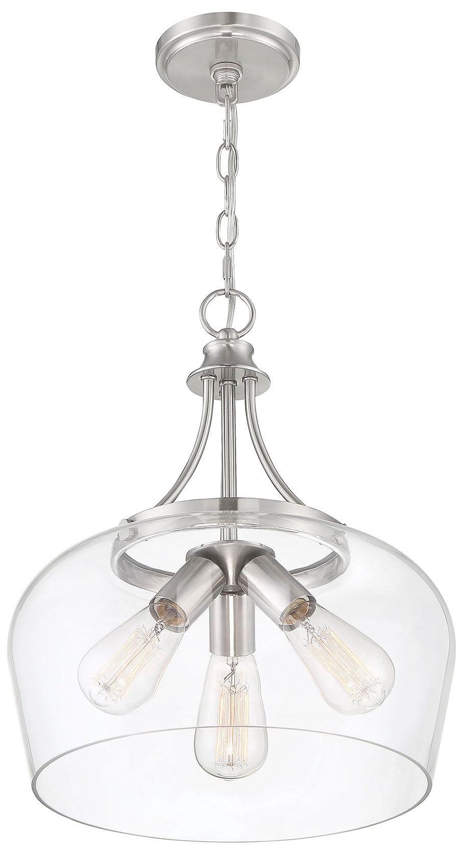 Image 3 Octave 3-Light Pendant in Satin Nickel more views