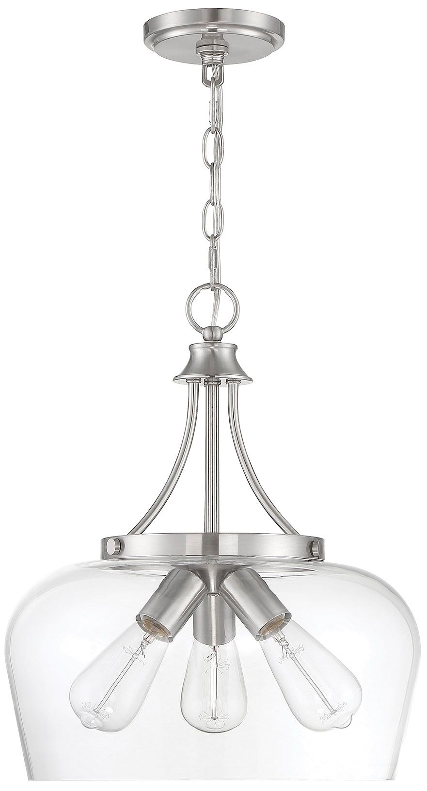 Image 4 Octave 3-Light Pendant in Satin Nickel more views
