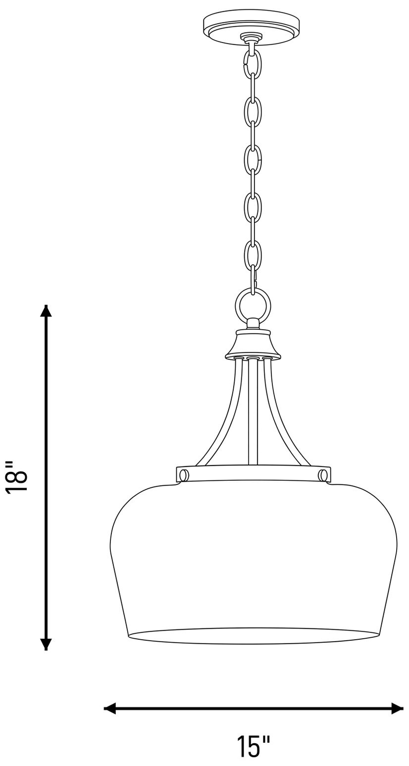 Octave 3-Light Pendant in Satin Nickel