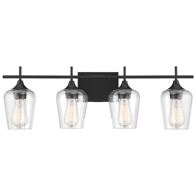 Image 1 Octave 4-Light Bathroom Vanity Light in Black