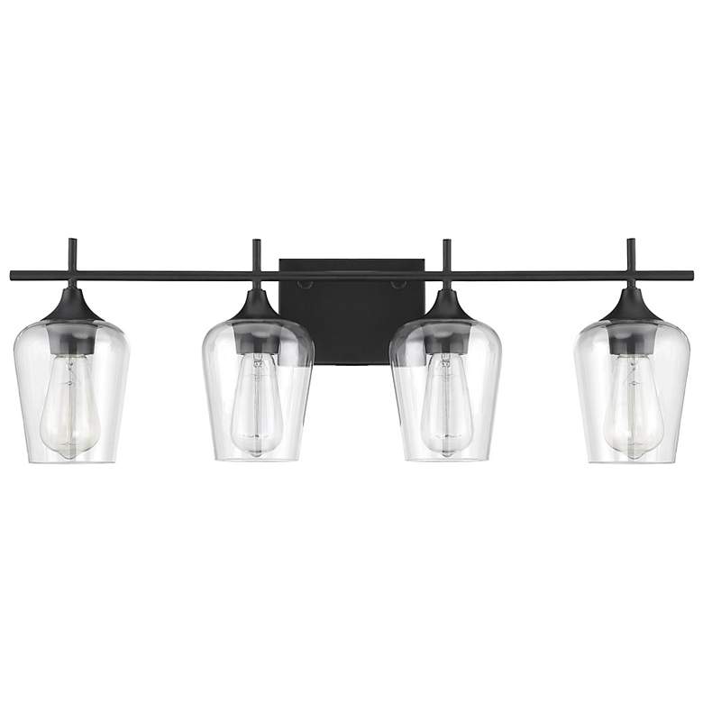 Image 2 Octave 4-Light Bathroom Vanity Light in Black more views