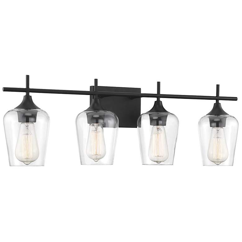 Image 3 Octave 4-Light Bathroom Vanity Light in Black more views