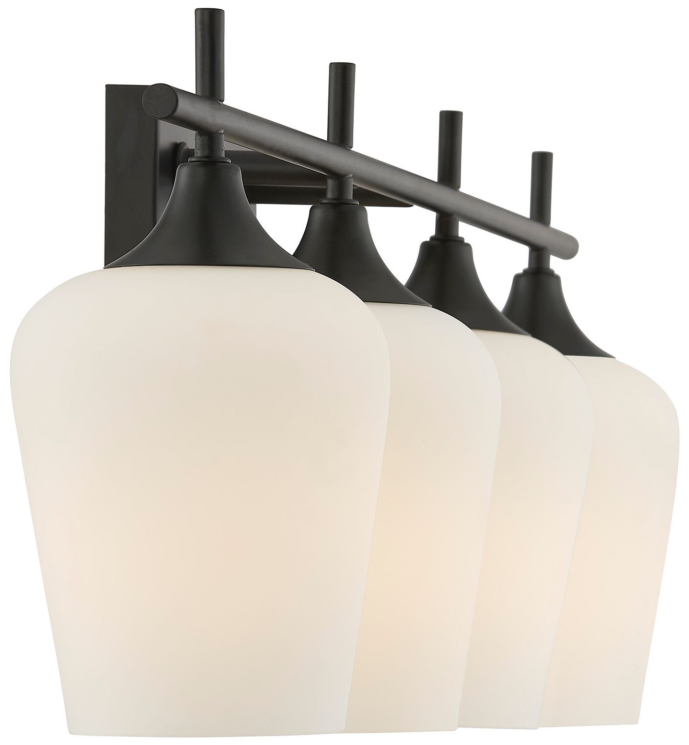 Image 3 Octave 4-Light Bathroom Vanity Light in Matte Black more views