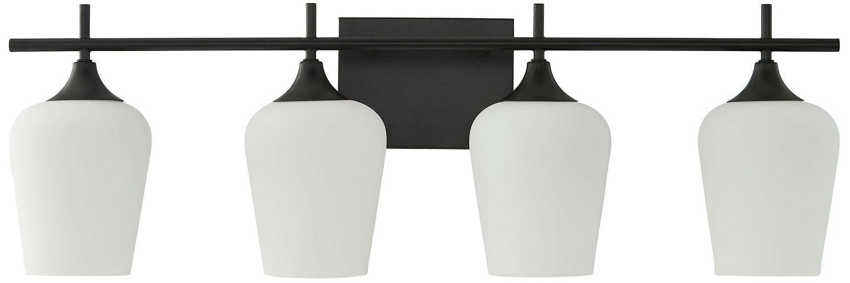 Image 4 Octave 4-Light Bathroom Vanity Light in Matte Black more views