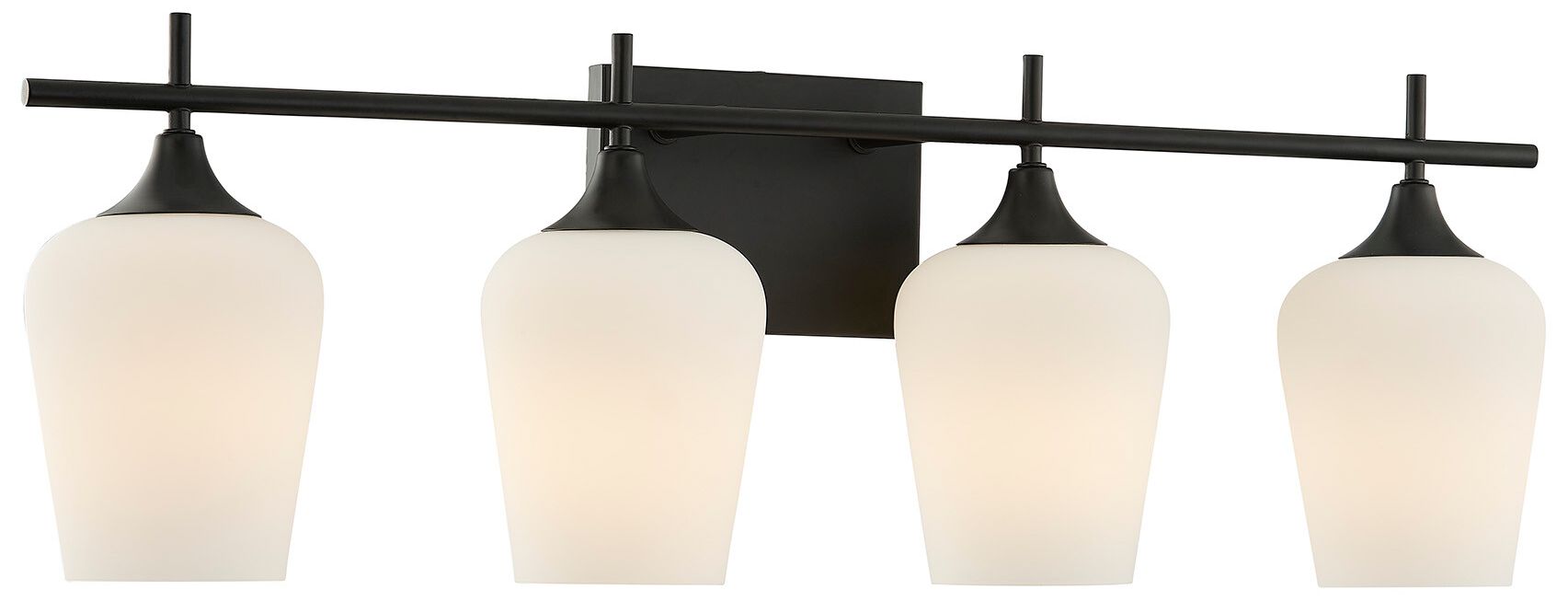 Image 5 Octave 4-Light Bathroom Vanity Light in Matte Black more views