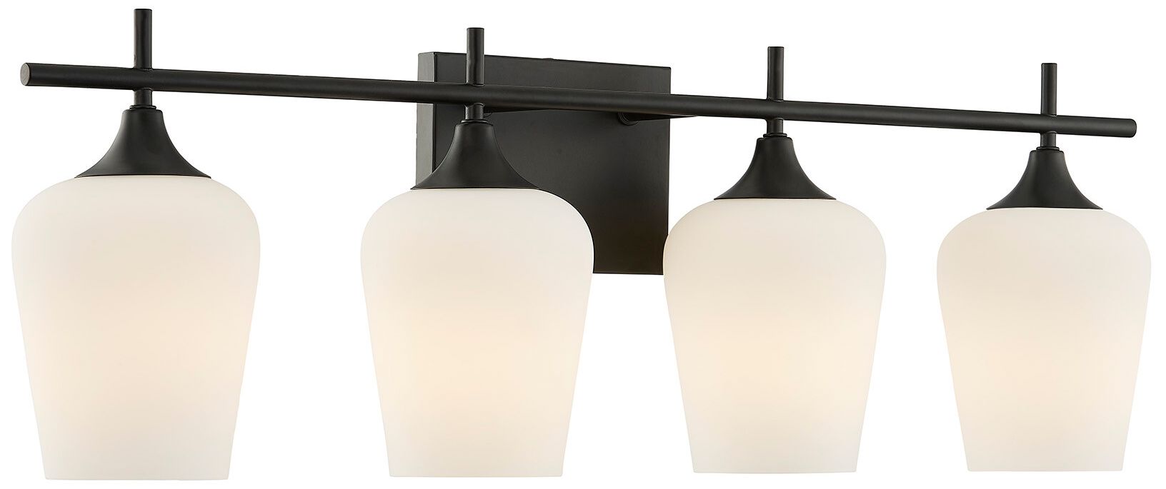 Image 6 Octave 4-Light Bathroom Vanity Light in Matte Black more views
