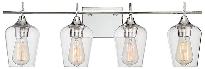 Octave 4-Light Bathroom Vanity Light in Polished Chrome