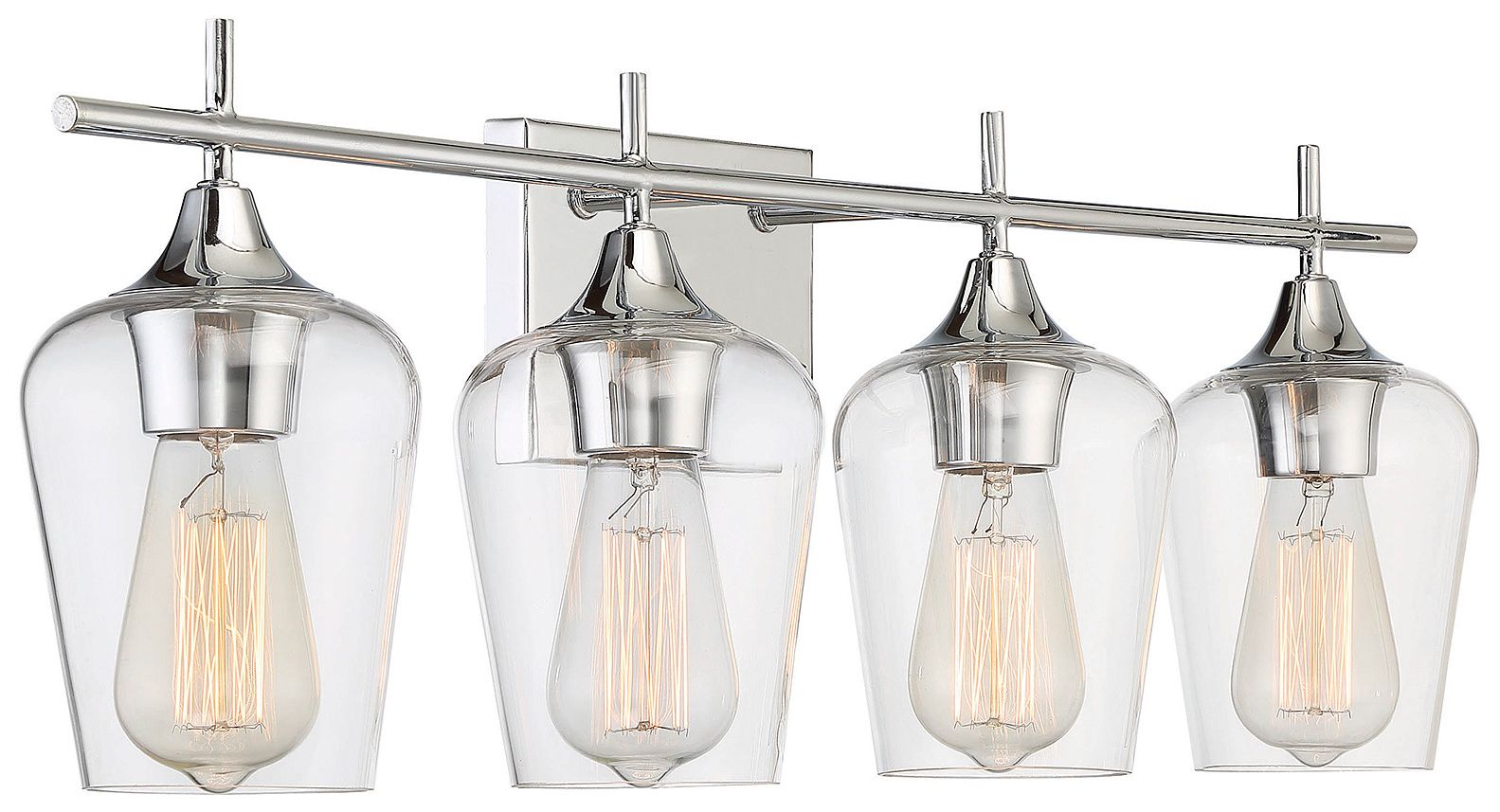 Image 2 Octave 4-Light Bathroom Vanity Light in Polished Chrome more views