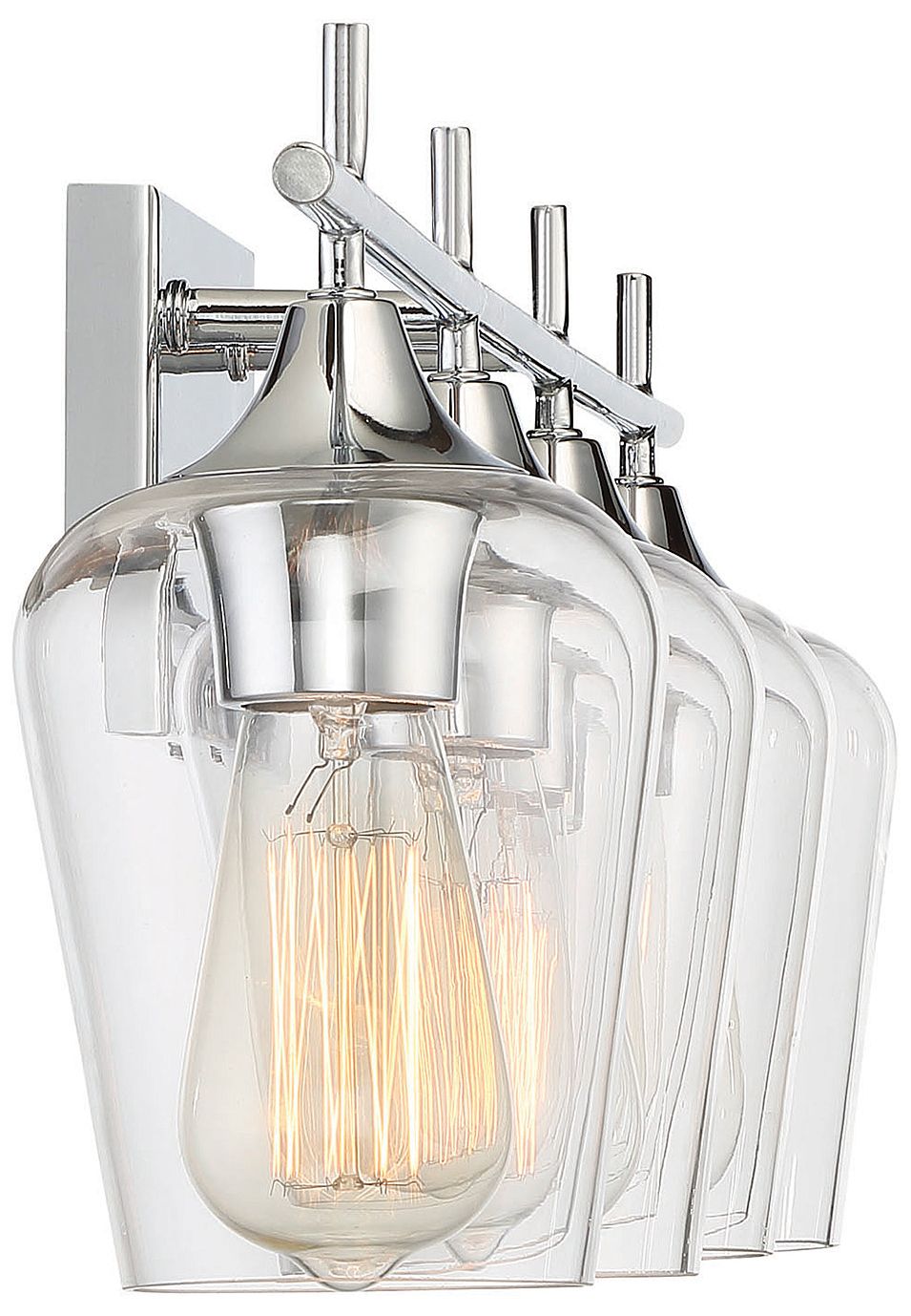 Image 3 Octave 4-Light Bathroom Vanity Light in Polished Chrome more views