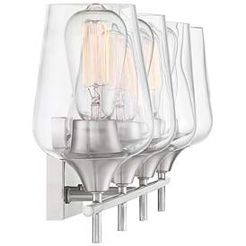 Image5 of Octave 4-Light Bathroom Vanity Light in Satin Nickel more views