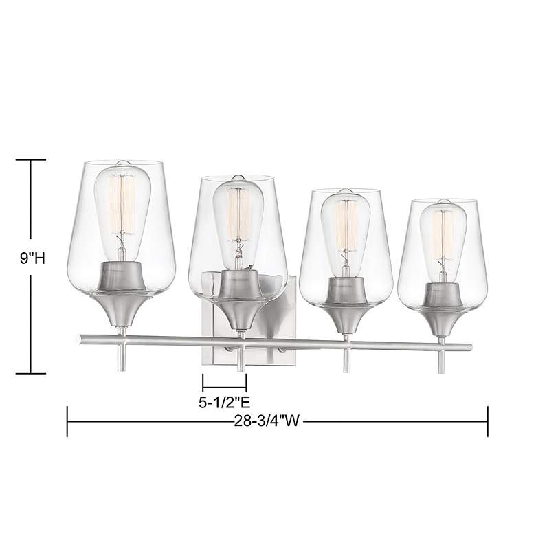 Image 6 Octave 4-Light Bathroom Vanity Light in Satin Nickel more views