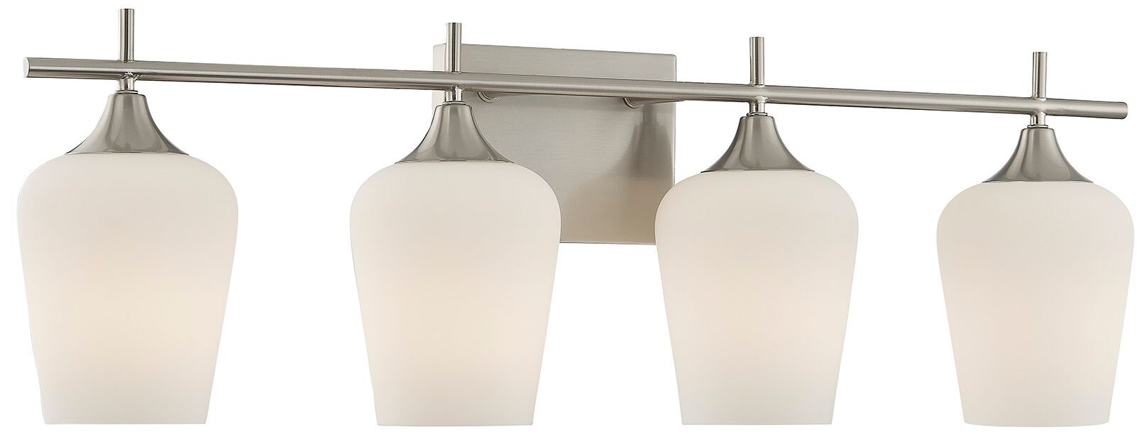 Image 4 Octave 4-Light Bathroom Vanity Light in Satin Nickel more views