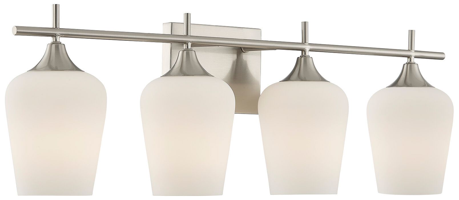 Image 5 Octave 4-Light Bathroom Vanity Light in Satin Nickel more views