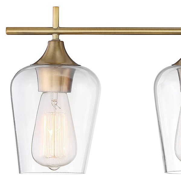 Image 2 Octave 4-Light Bathroom Vanity Light in Warm Brass more views