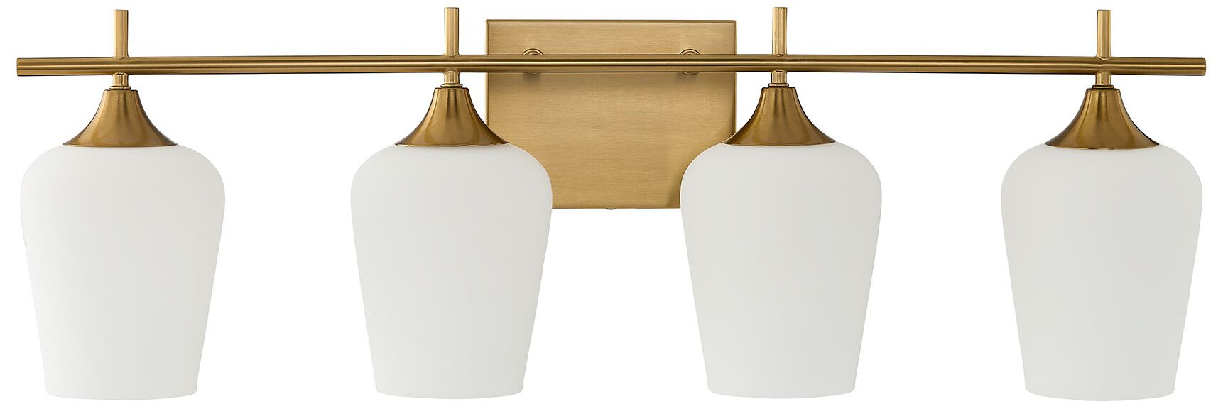 Image 2 Octave 4-Light Bathroom Vanity Light in Warm Brass more views
