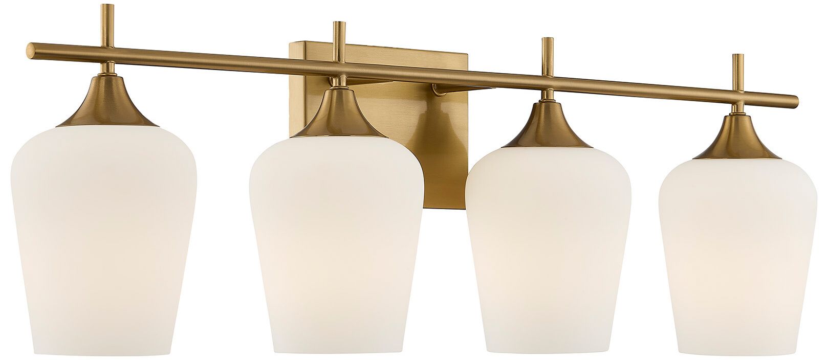 Image 4 Octave 4-Light Bathroom Vanity Light in Warm Brass more views