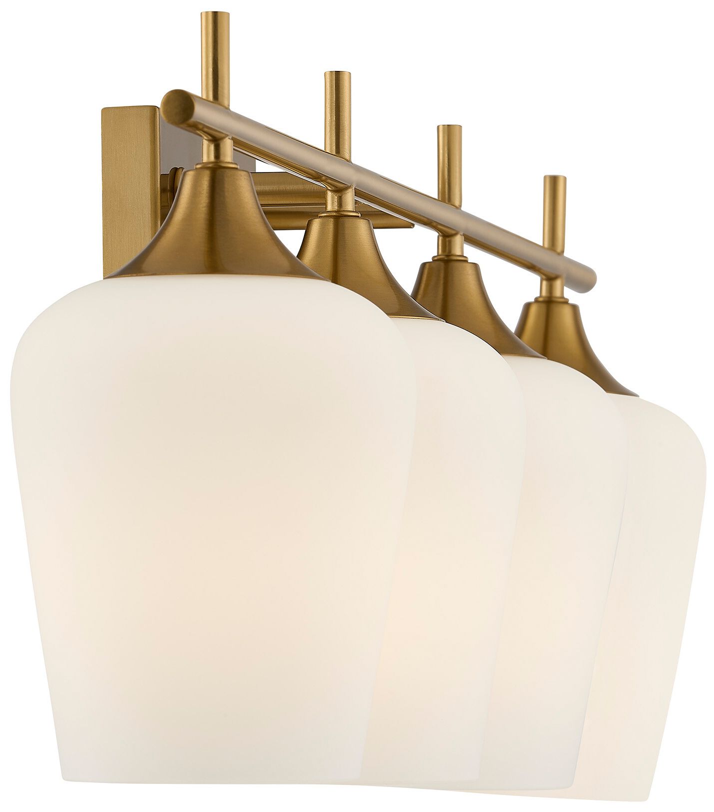 Image 5 Octave 4-Light Bathroom Vanity Light in Warm Brass more views