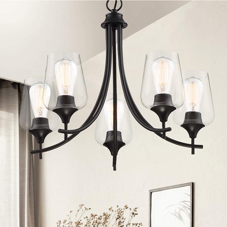 Image 1 Octave 5-Light Chandelier in Black