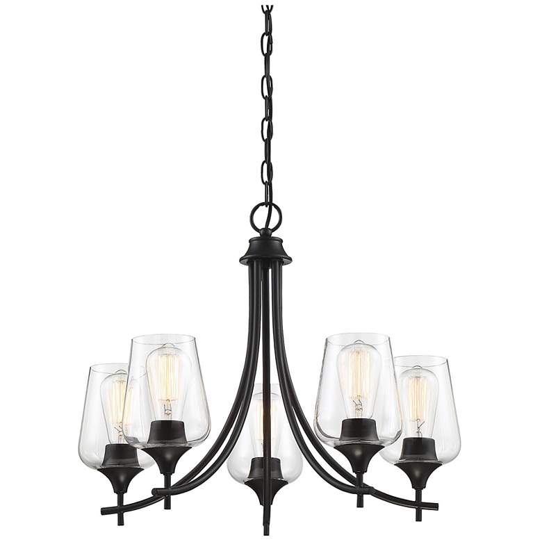 Image 4 Octave 5-Light Chandelier in Black more views