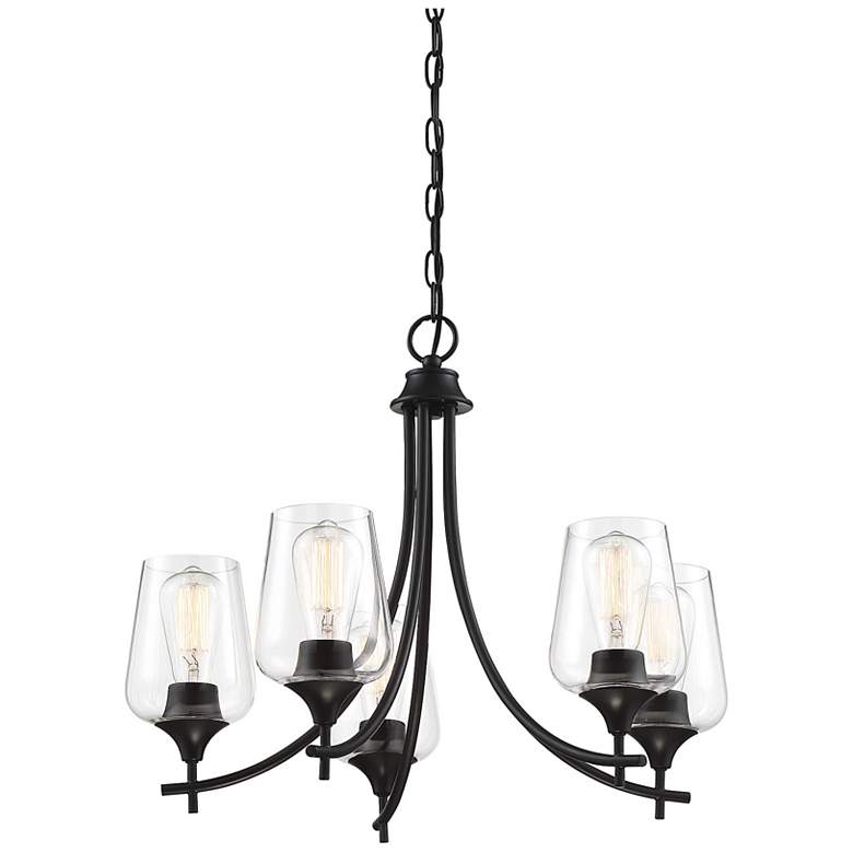 Image 5 Octave 5-Light Chandelier in Black more views