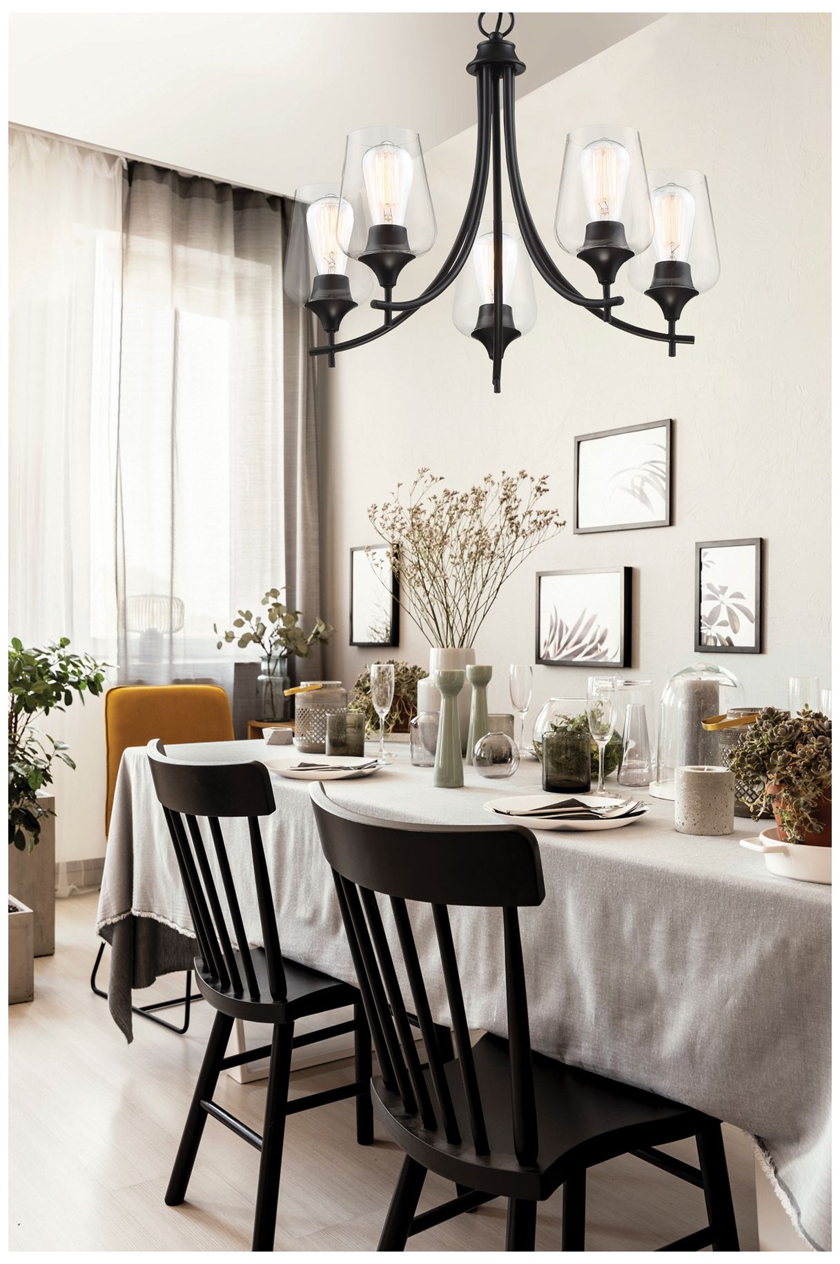 Octave 5-Light Chandelier in Black