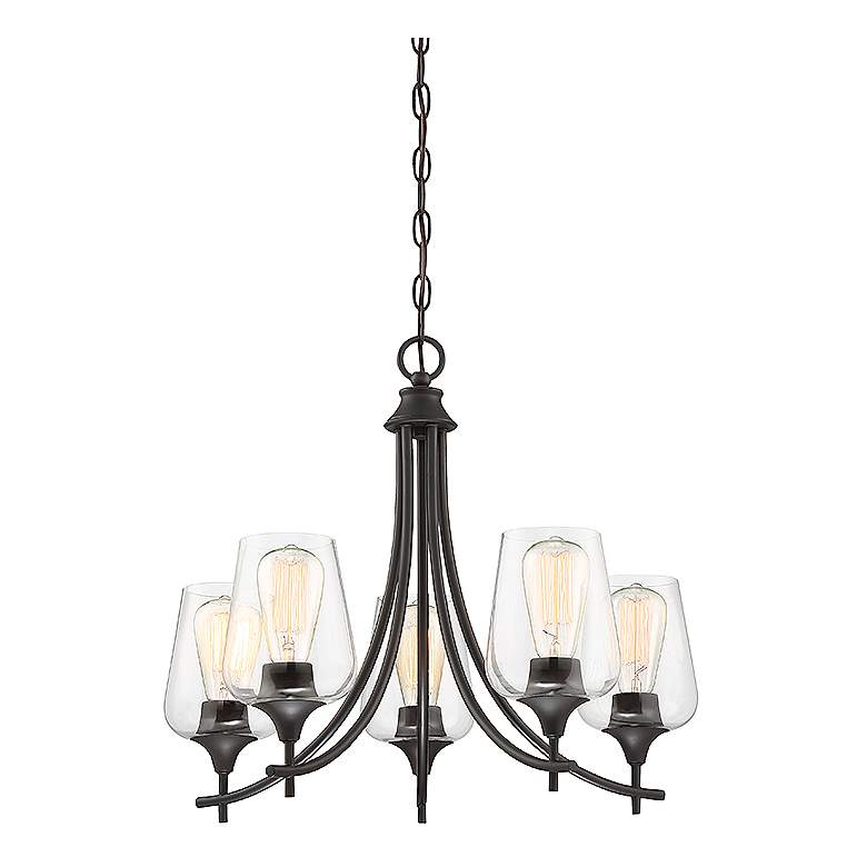 Image 3 Octave 5-Light Chandelier in English Bronze more views