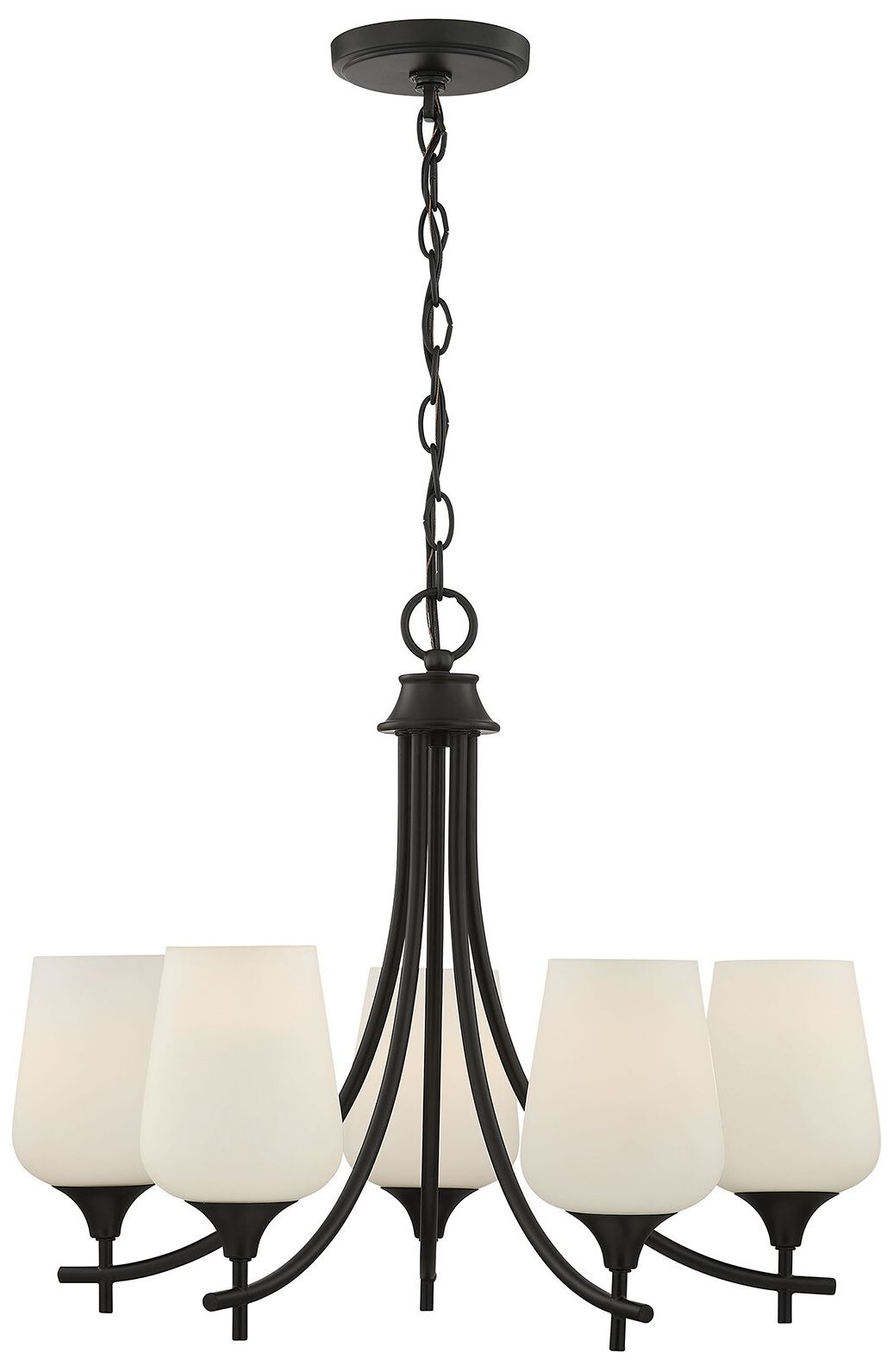 Octave 5-Light Chandelier in Matte Black