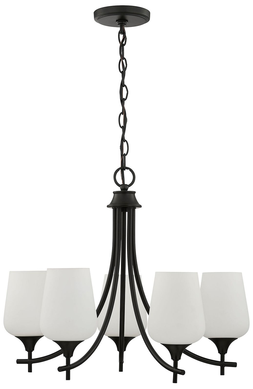 Image 5 Octave 5-Light Chandelier in Matte Black more views